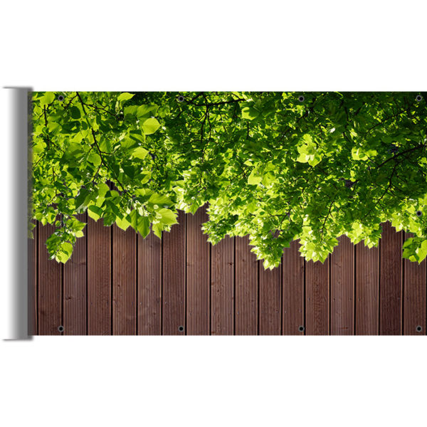 Osłona balkonowa zielone liście
